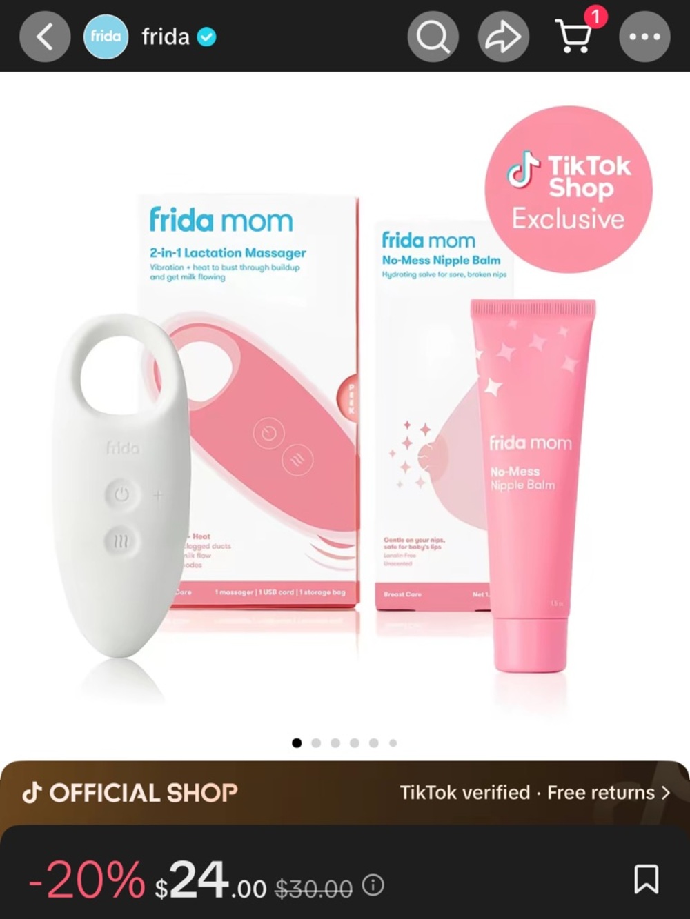 Frida Mom Kids & Baby Skin Care Set — Pink No-Mess Nipple Balm